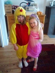 Eliz and Vera have fun at a breakfast dress-up playdate